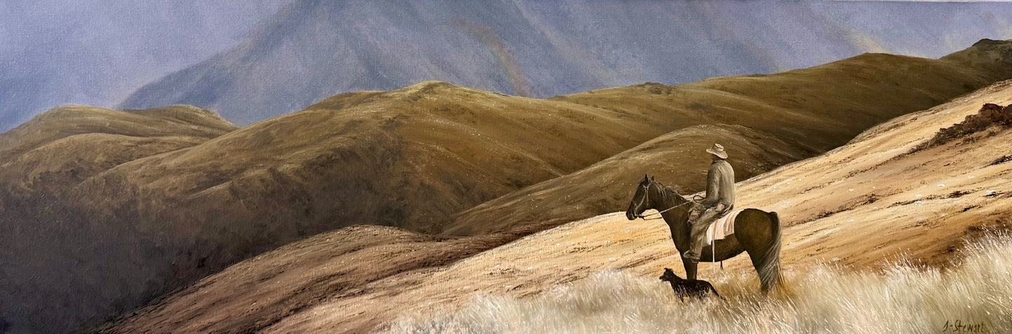 J Stewart 'Eve Of The Autumn Muster' | Original Painting