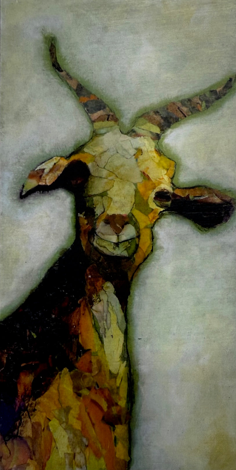 Jackie Ewers 'Who You Looking At' Block print 160mm x 80mm x 19mm