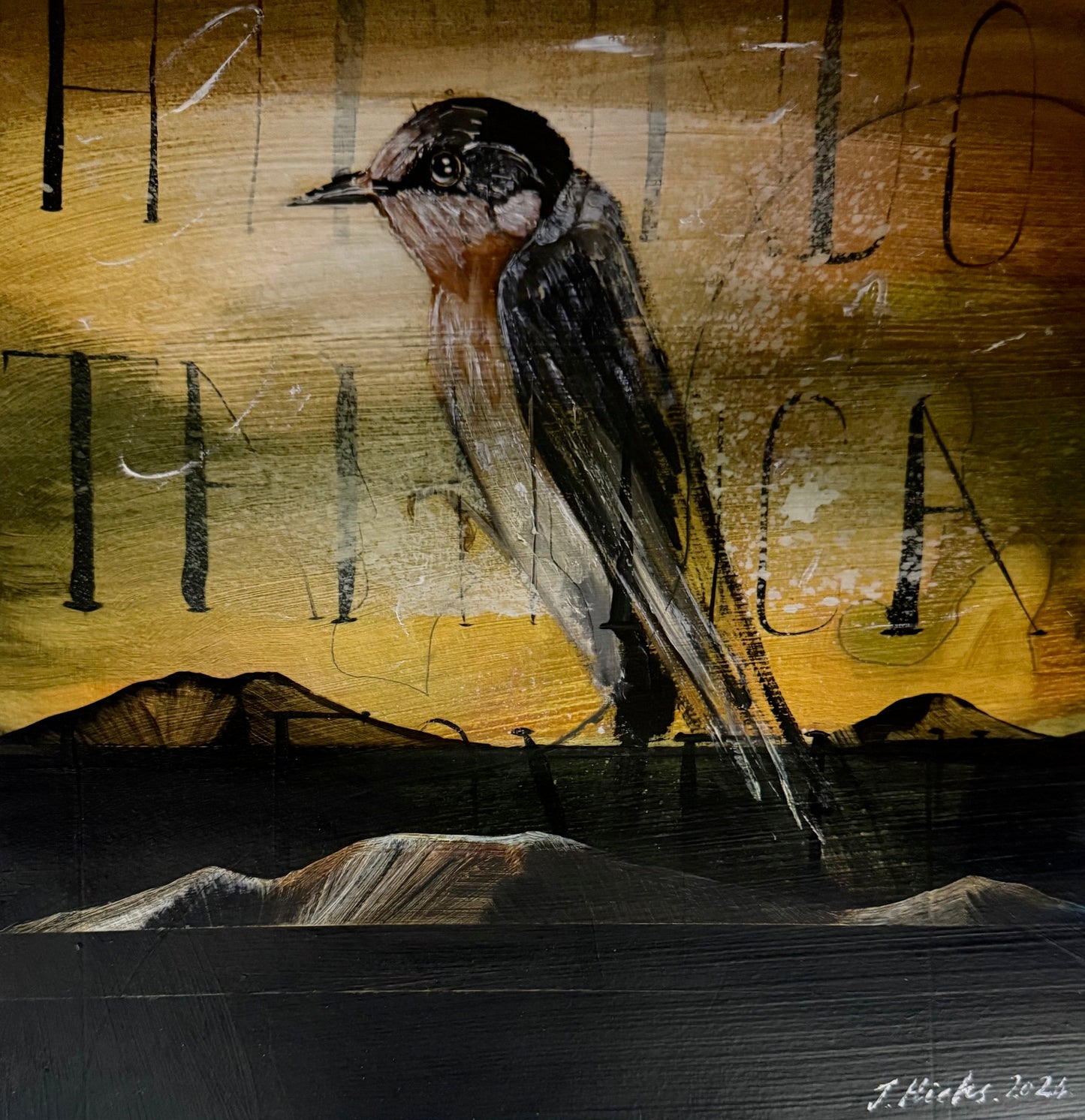 Jason Hicks ‘Feathered Flirtation’ | Original Painting