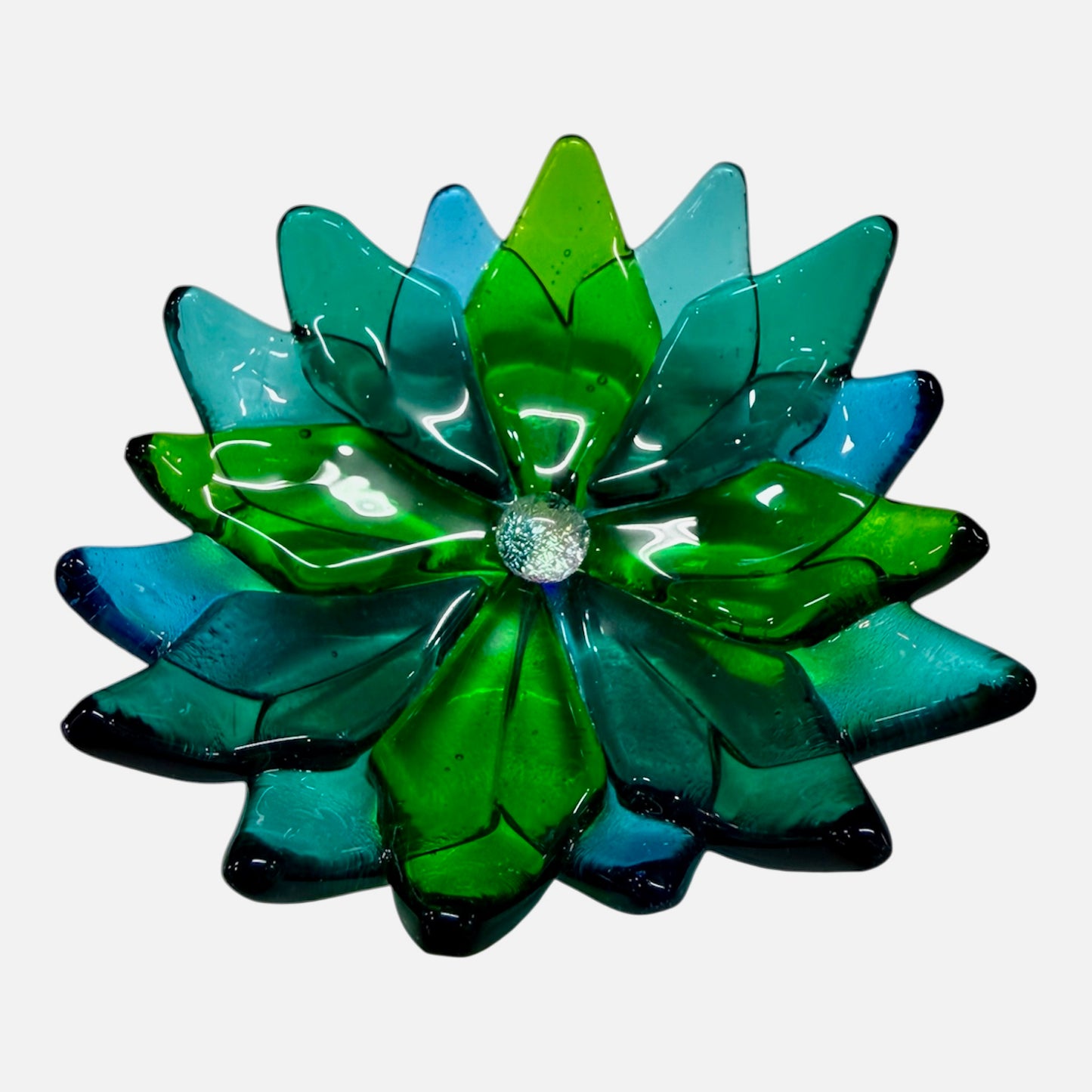 Roz Speirs ‘Mini Flower Bowl Green’ | Glass Flower Bowl