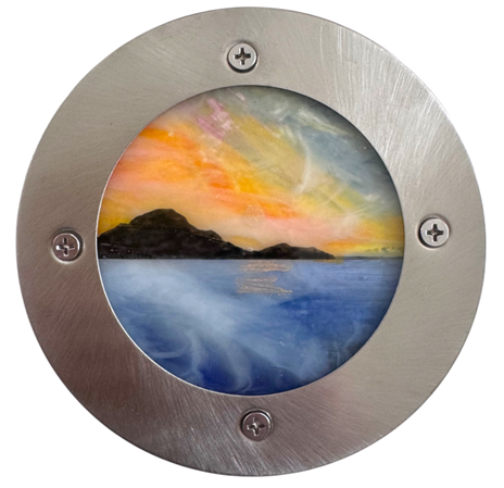 Roz Speirs ‘Porthole Orange Glow’ | Glass Art