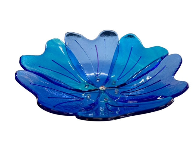 Roz Speirs 'Pale Blue 2 Tone' | Glass Flower Bowl