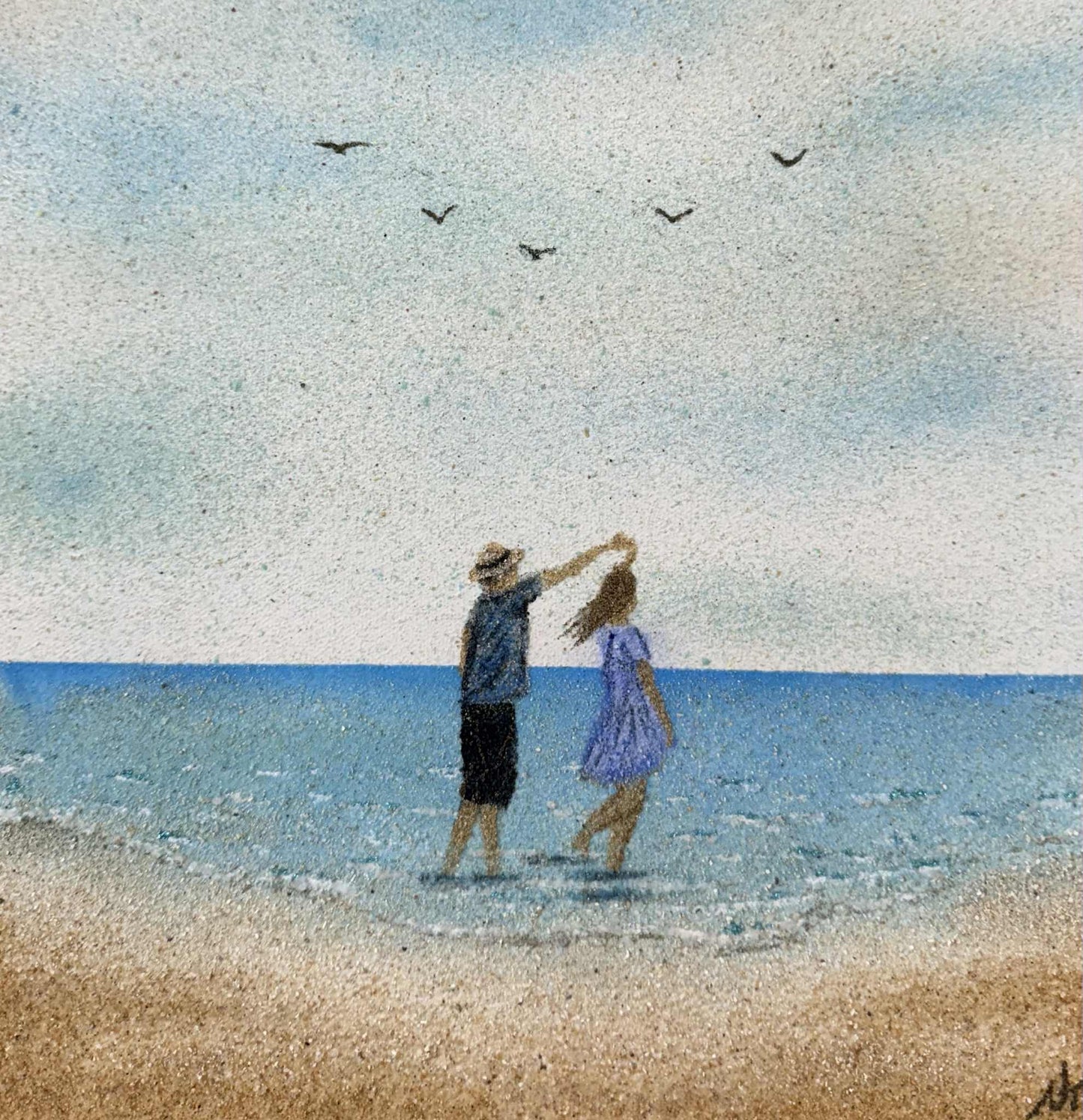 Nancy Tschetner 'Let's Dance' | Original Sand Art