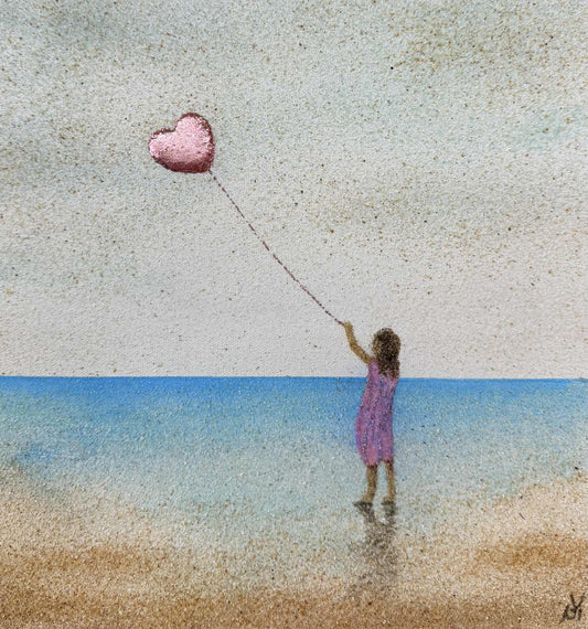 Nancy Tschetner 'Love In The Breeze' | Original Sand Art