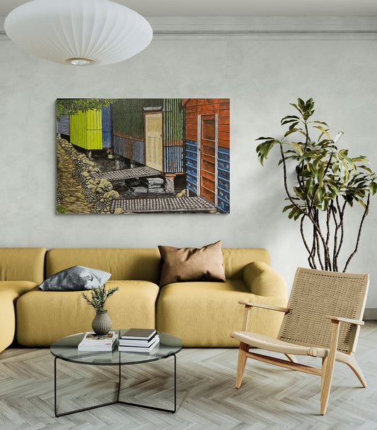 Karen Dey 'Behind The Boat Sheds Picton' | Original Painting