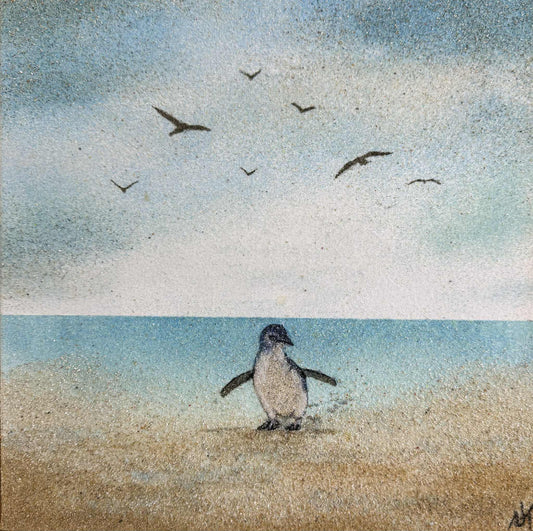 Nancy Tschetner 'Little Blue' | Original Sand Art