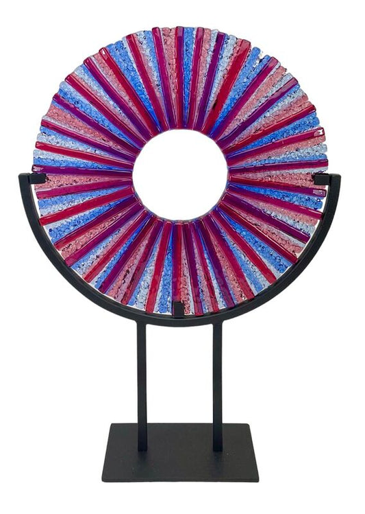 Roz Speirs 'A Hint Of Pink' Sunburst | Glass Art
