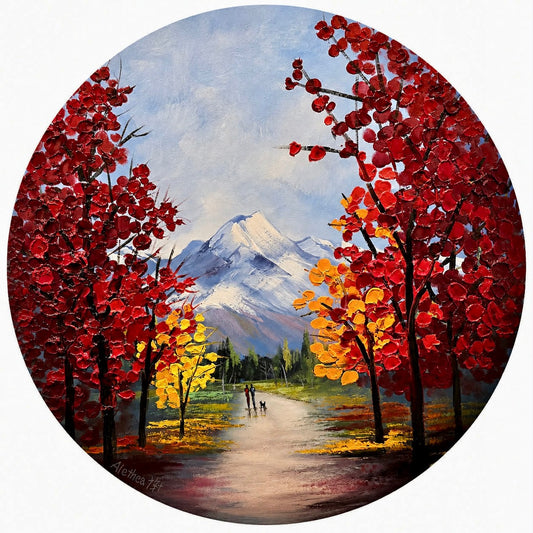 Alethea Roche 'Couple Walking the Dog' | Original Painting