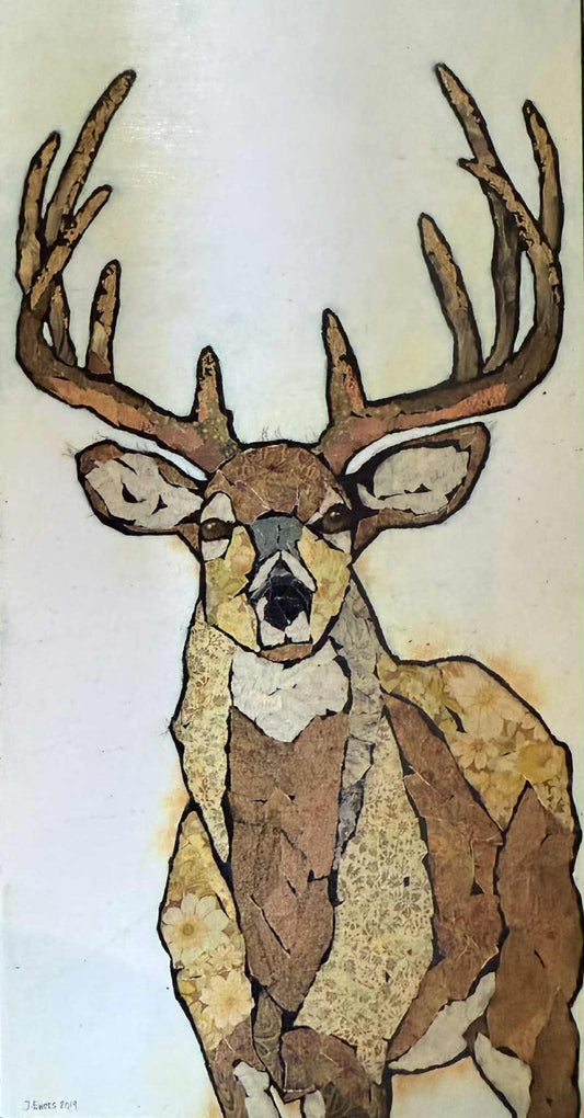 Jackie Ewers 'Crowned In Gold' Block print 160mm x 80mm x 19mm