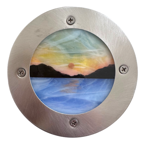 Roz Speirs ‘Porthole Dipping Behind The Hills’ | Glass Art