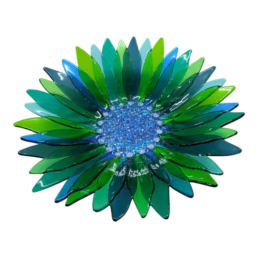 Roz Speirs ‘Green Gerbera’ | Glass Flower Bowl