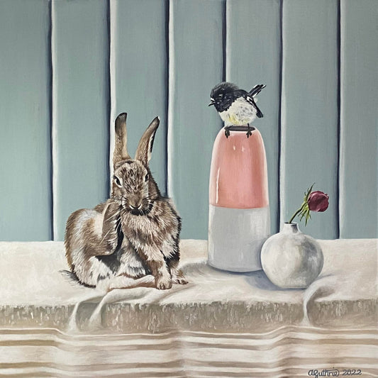 Aimee Guthrie 'Hare and Tomtit' | Original Painting