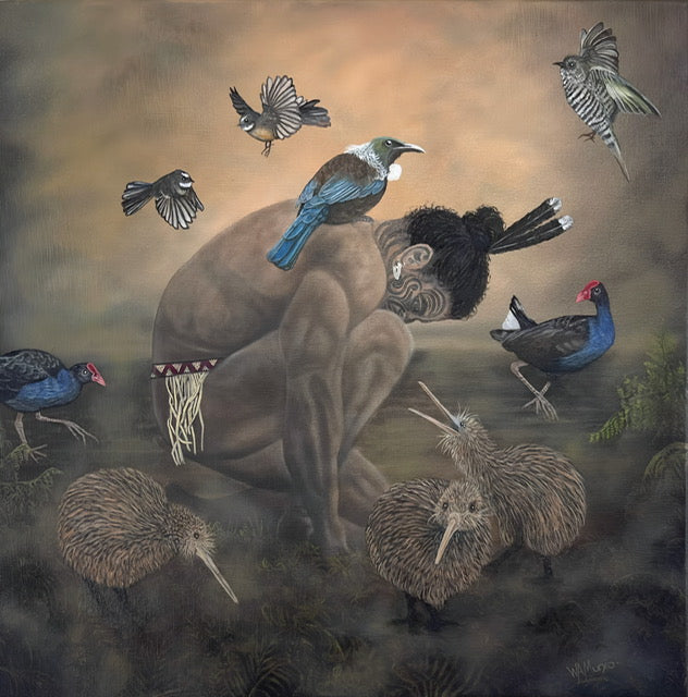 Wendy Munro 'Tane Hokahoka And The Kiwi' | Original Painting