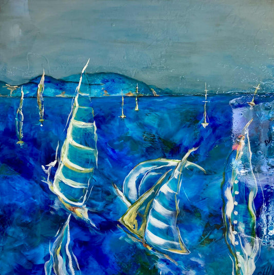 Clare Wilcox 'Man Is Never Lost At Sea' | Original Painting
