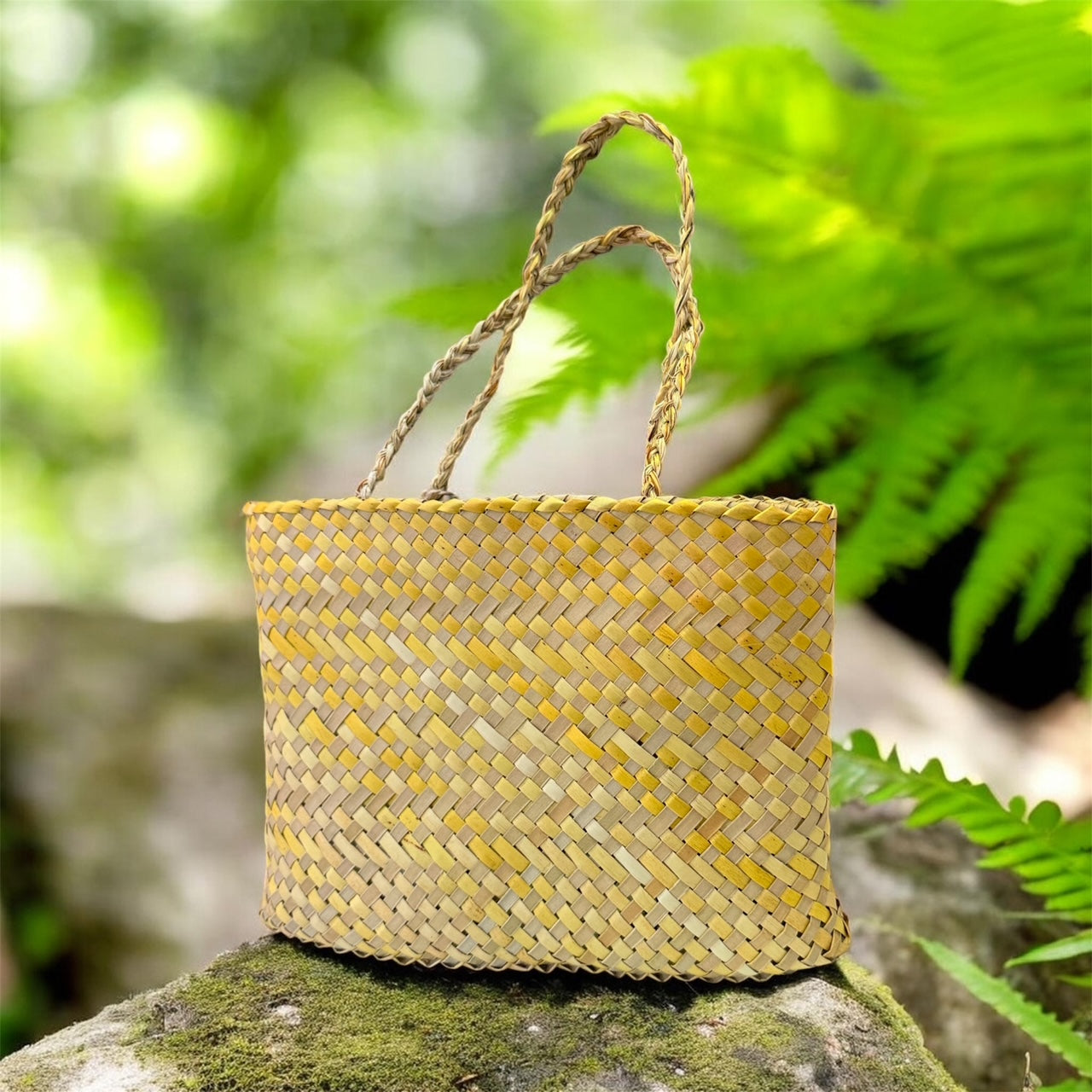 Wakatipu Weaver 'Kete Whakairo Toru' hand crafted