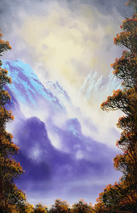 Jamie Stewart ‘Purple Rain Fiordland’ | Original Painting