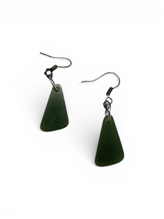 Steve Simmers Small Drop Hook Pounamu Earrings SS250