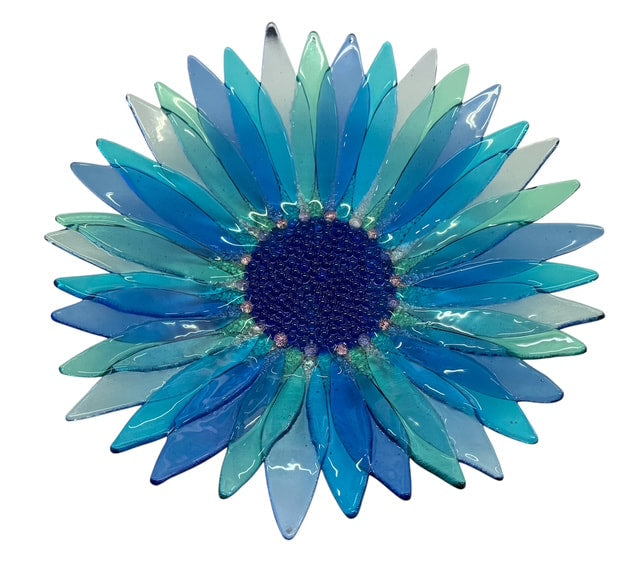 Roz Speirs 'Shades Of Blue' | Glass Flower Bowl