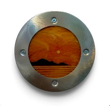 Roz Speirs ’Porthole Stillness at Sunset’ | Glass Art