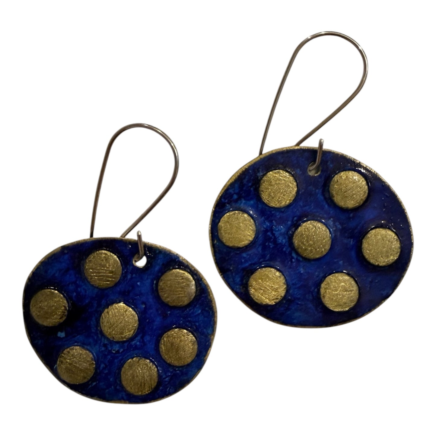 Tanya Bogdanova 'Disc Dot Blue' | Earrings