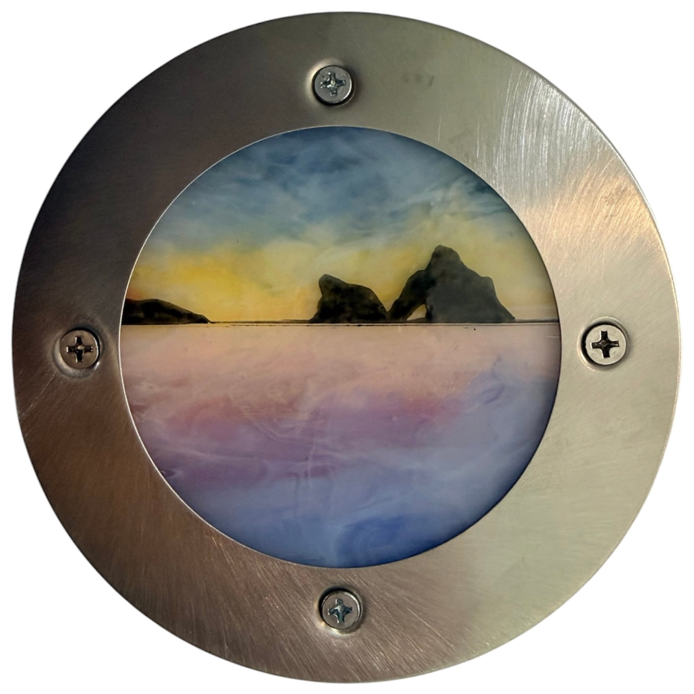 Roz Speirs 'Porthole Wharariki Sunset' | Glass Art