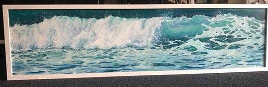 Bari Duncan “Tranquility” oil on canvas white frame 1270mmx350mm