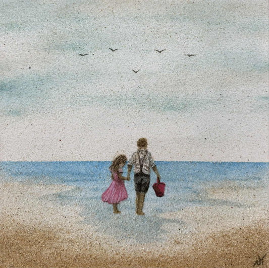 Nancy Tschetner 'Hand In Hand' | Original Sand Art