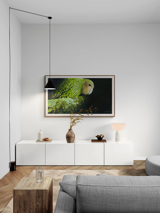 Phill Dunn 'Big Green Kakapo' | Large Paper Print